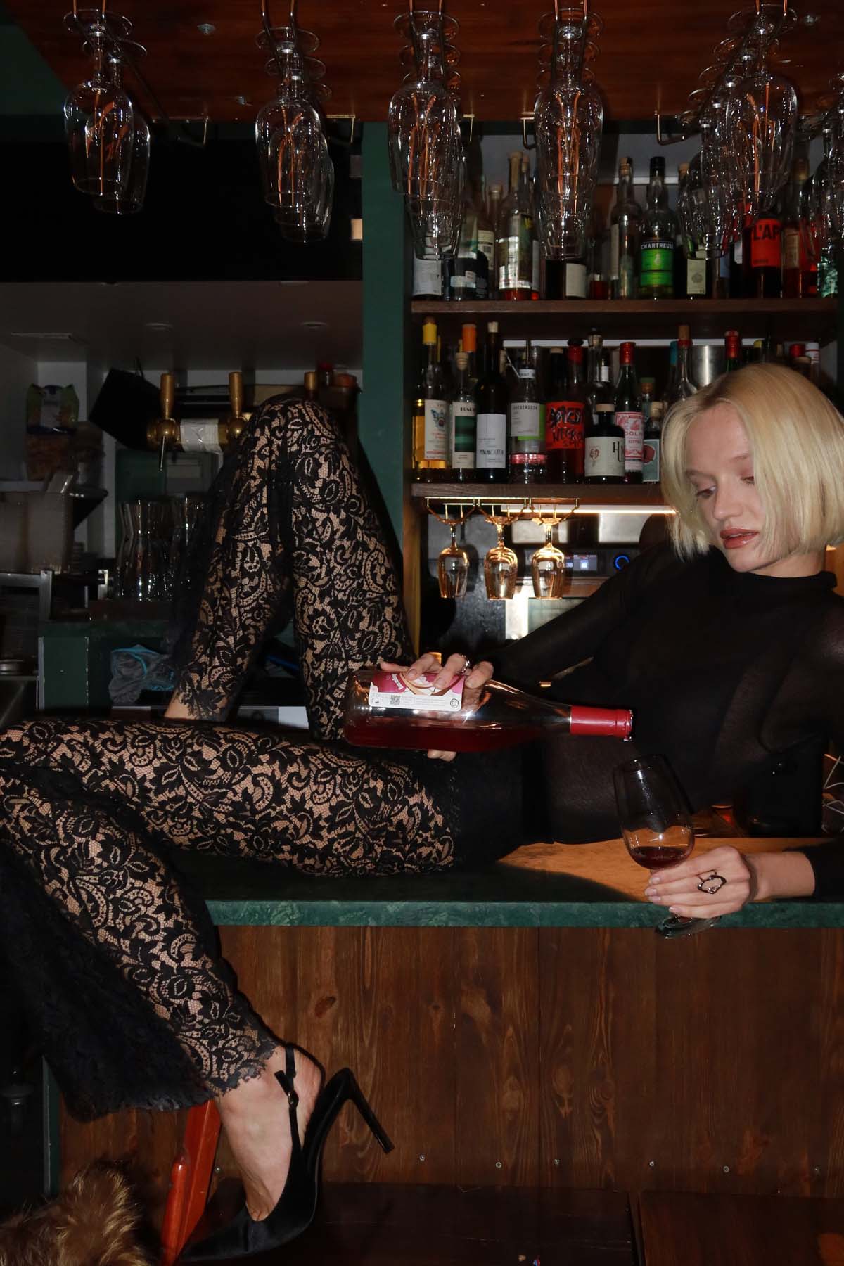 BALMAIN – LACE FLOWER PANTS