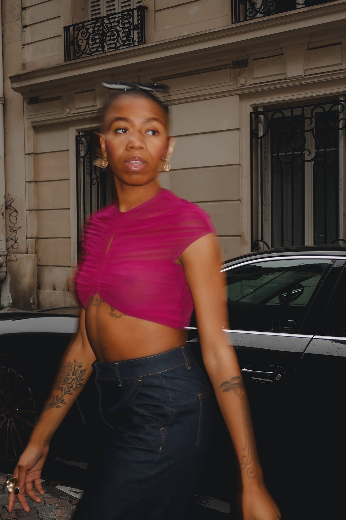 MUGLER – MAGENTA TOP