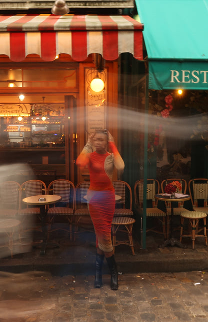 MUGLER – GRADIENT SUNSET DRESS