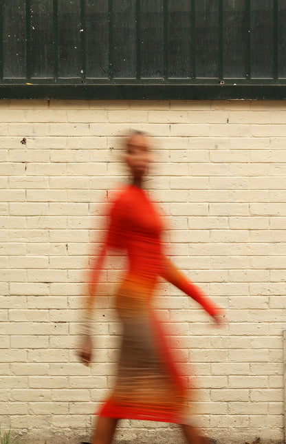 MUGLER – GRADIENT SUNSET DRESS