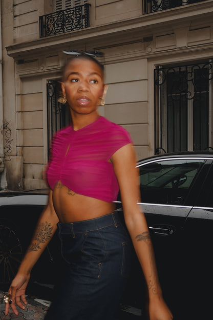 MUGLER – MAGENTA TOP